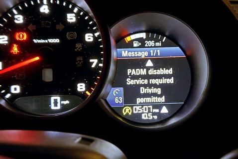 porsche PADM fault